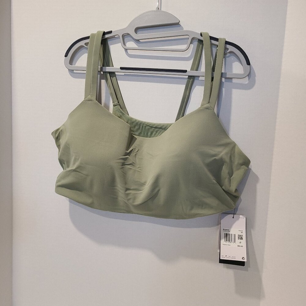 NWT-Celadon Green-Nike Alate Trace Women Padded Sports Bra Plus 3X DQ2810-386